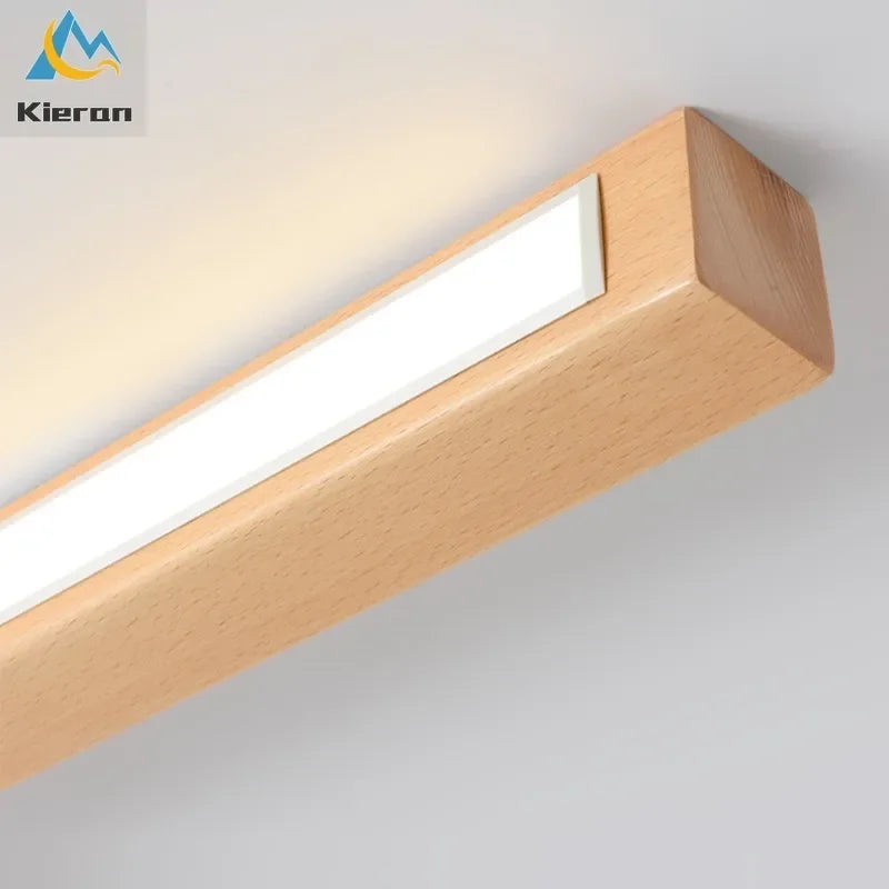 Afralia™ Solid Wood LED Ceiling Light for Modern Bedroom, Restaurant, and Living Room décor