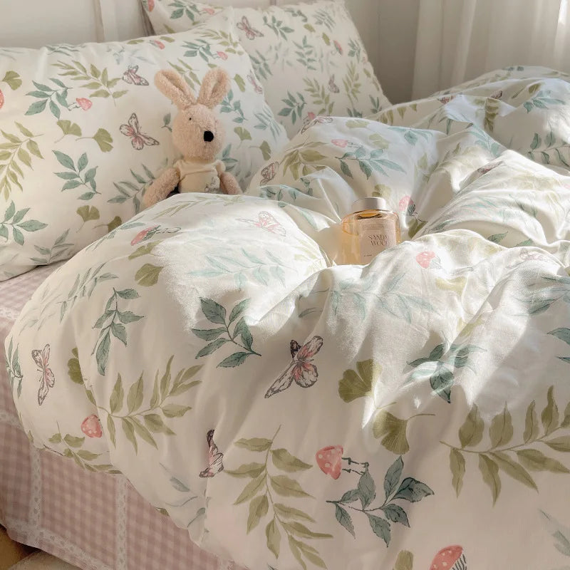 Afralia™ Cotton Cartoon Printed Bedding Set for All Seasons