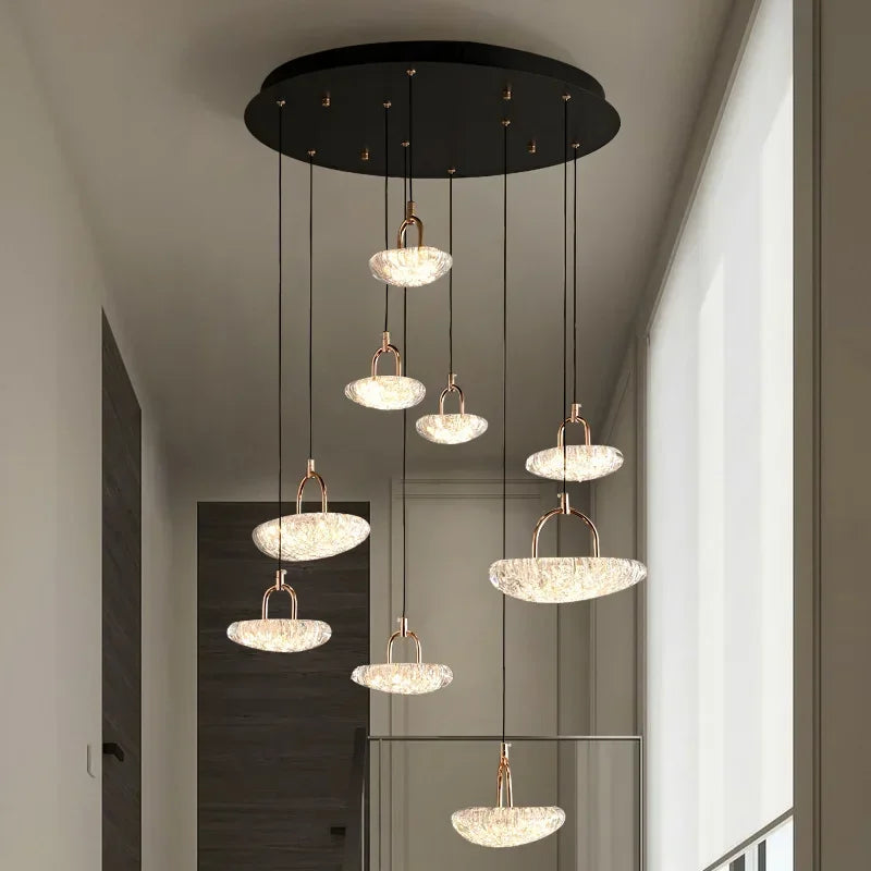 Afralia™ Modern Light Luxury LED Pendant Chandelier for Restaurant and Bedroom