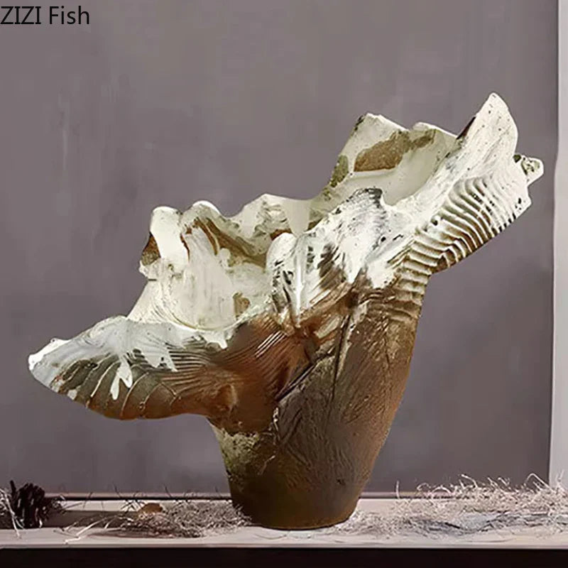 Afralia™ Irregular Shape Vase: Abstract Desk Decoration for Aesthetic Room Decor