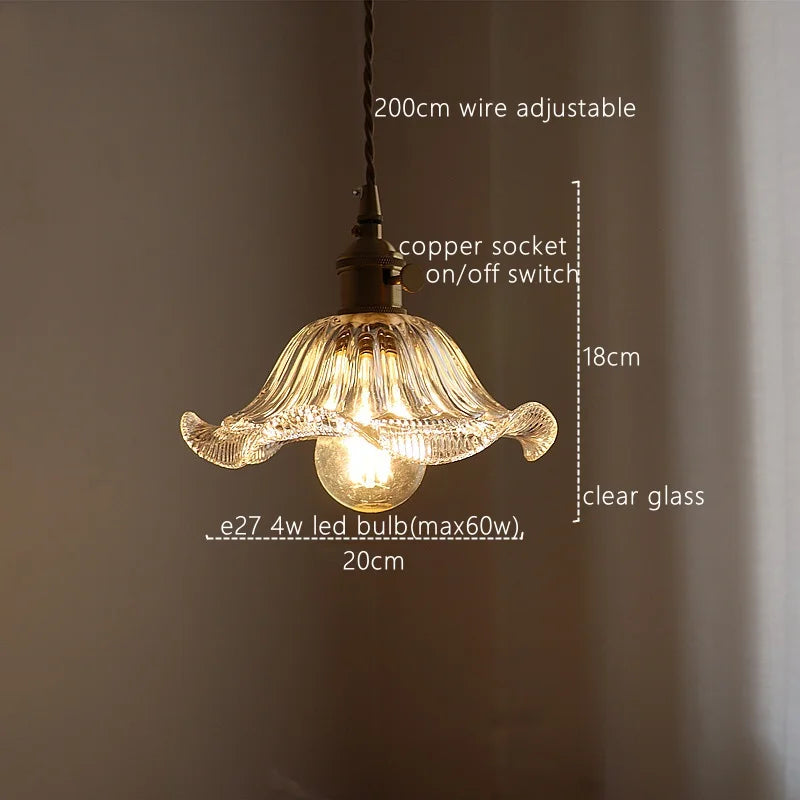 Afralia™ Green Stripe Glass Pendant Lamp Fixture for Home Decor & Kitchen Lighting