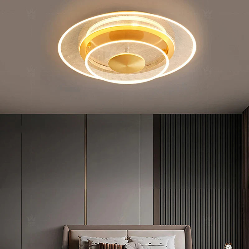 Afralia™ Double Layer 60CM LED Ceiling Light for Living Dining Room Bedroom