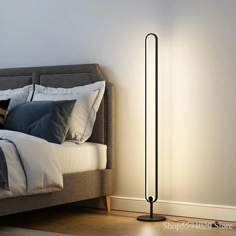 Afralia™ Modern LED Floor Lamp Dimmable Standing Light Minimalist Living Room Bedroom Light