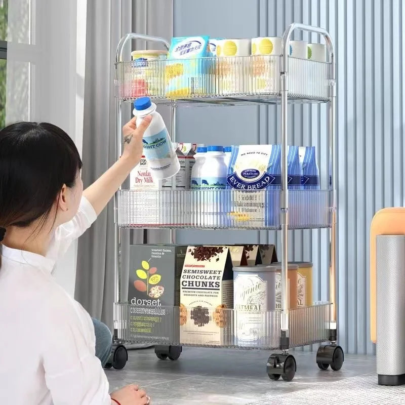 Afralia™ Multi-layer Rolling Utility Cart for Efficient Storage and Organization