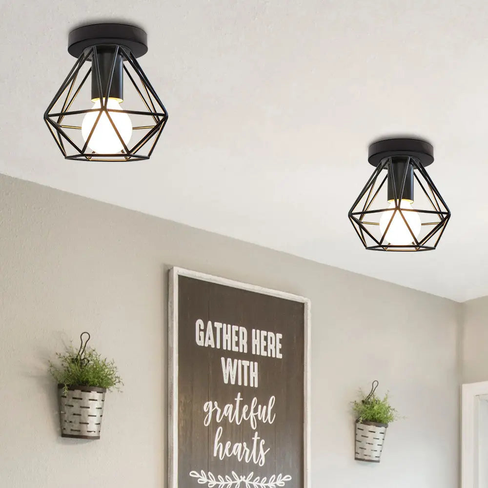 Afralia™ Vintage Industrial Ceiling Lamp Shade for Living Room Kitchen Home Decor