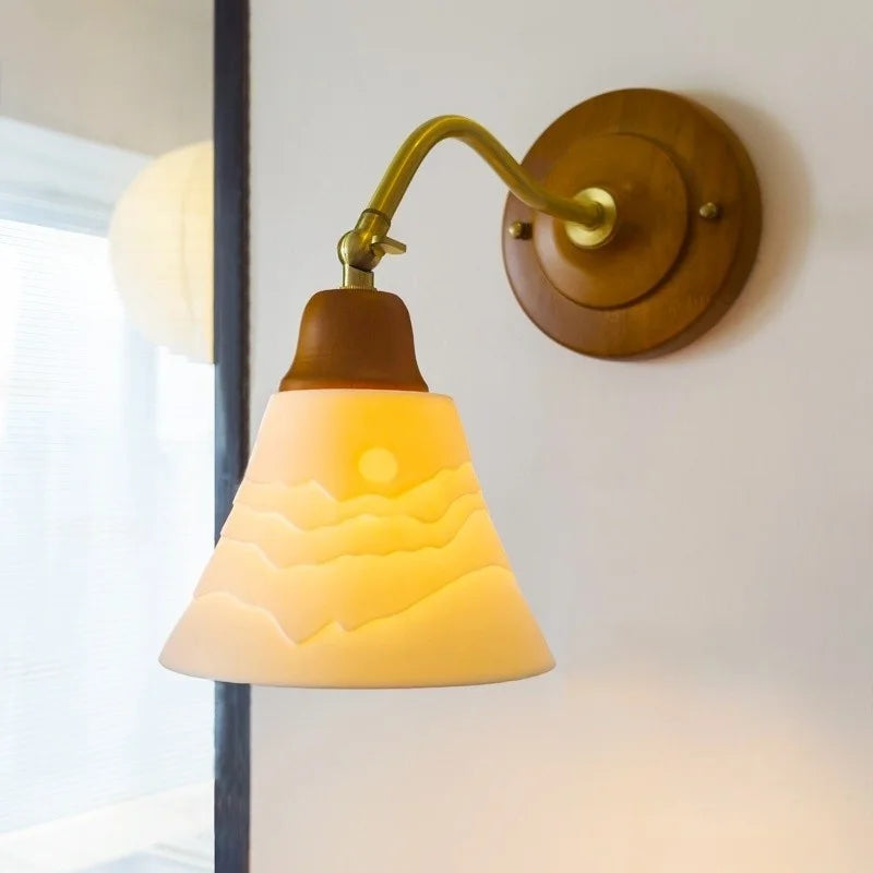 Afralia™ Glass LED Wall Lamp Vintage Style for Living Room Bedroom Loft Bathroom