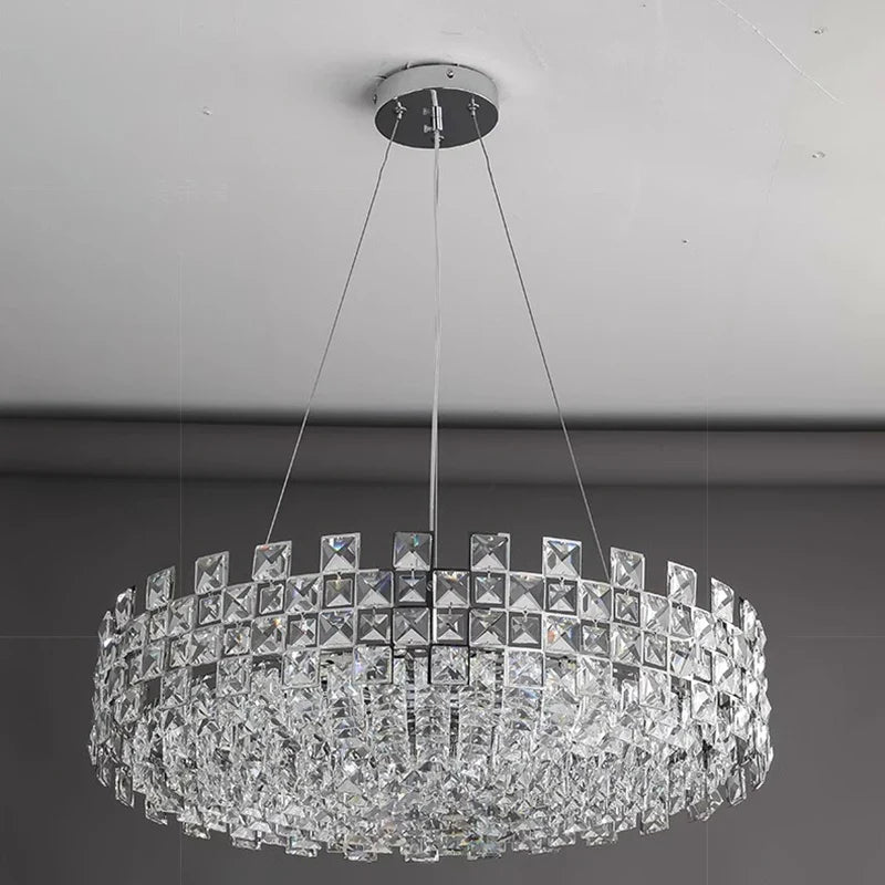 Afralia™ Luxury Crystal Chandelier Pendant Light for Living Room Dining Room Ceiling Light