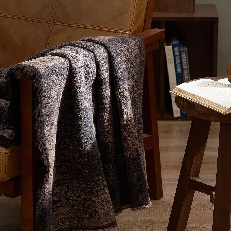 Afralia™ Luxury 100% Cotton Sofa Cover Blanket for Travel & Home - 140X190Cm