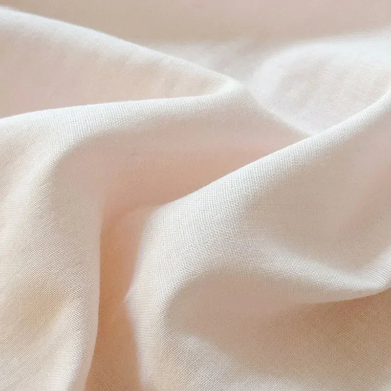 Afralia™ Double-Layer Cotton Bedding Set - Soft, Skin-Friendly Solid Cover for Single Queen Bed