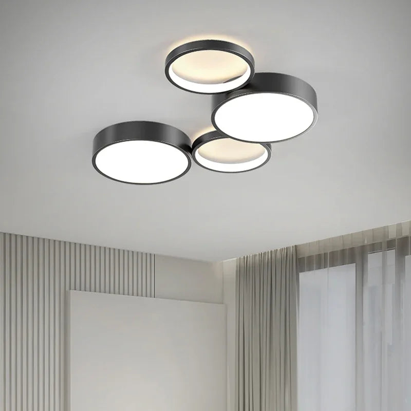 Afralia™ Modern Circles LED Ceiling Light for Living Room Bedroom