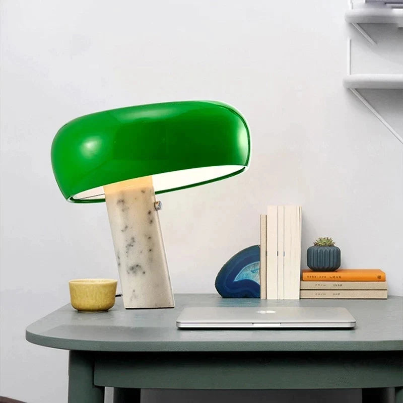 Afralia™ Marble LED Mushroom Table Lamp for Bedroom and Living Room