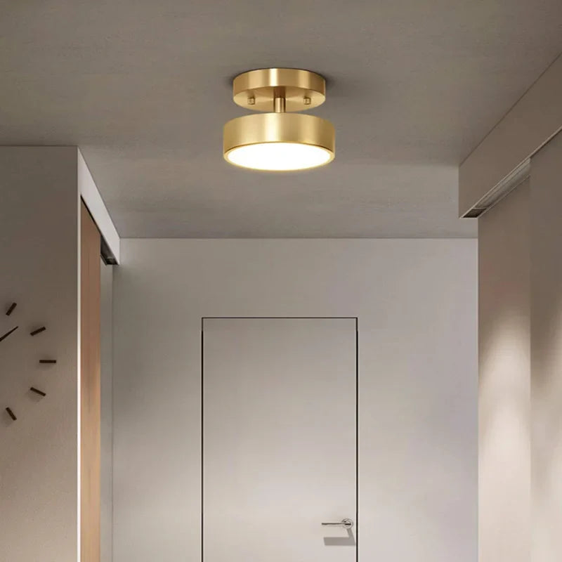 Afralia™ Brass LED Ceiling Chandelier: Adjustable, Modern Fixture for Bedroom, Living Room, Kitchen, Aisle.