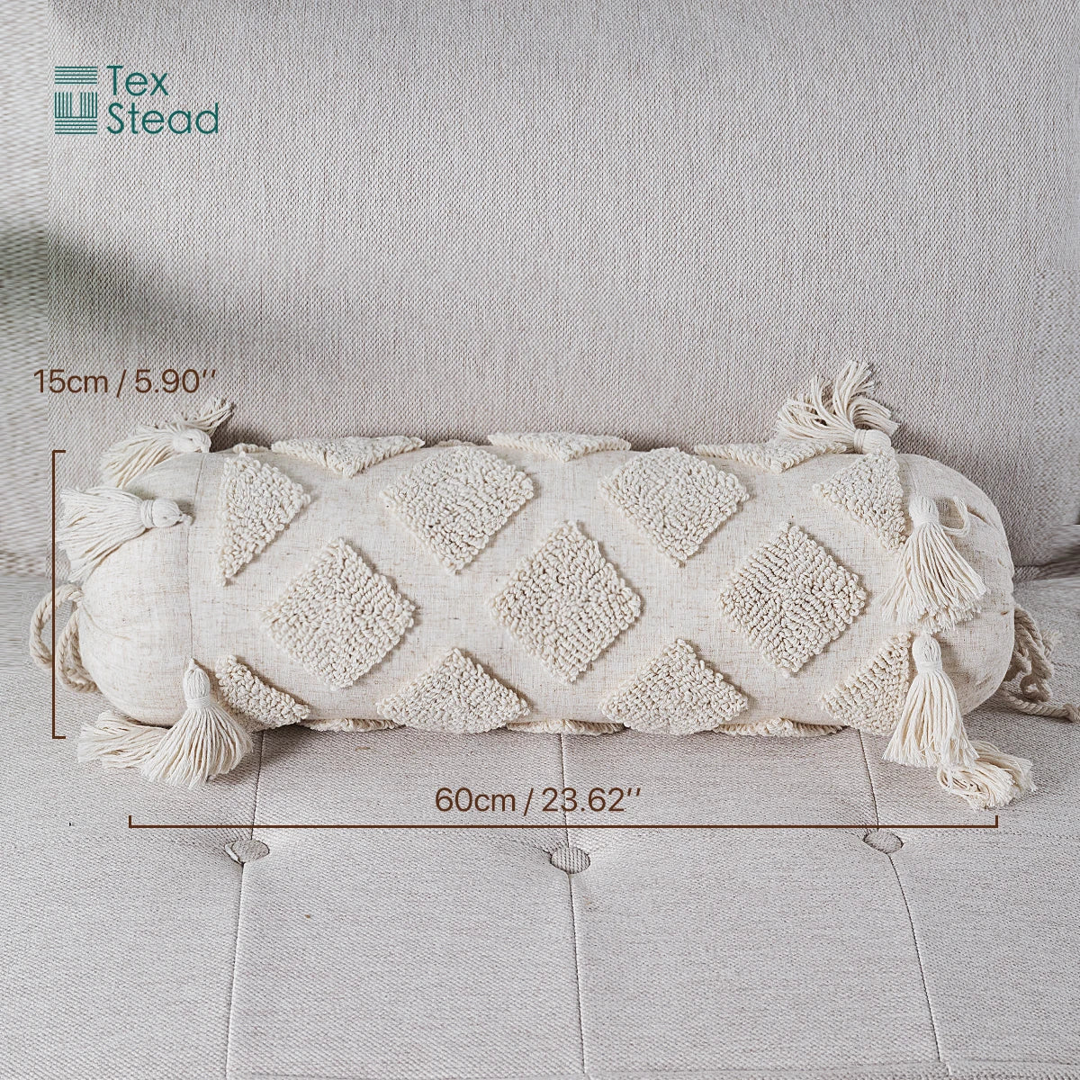 Afralia™ Boho Tufted Tassel Lumbar Throw Pillow