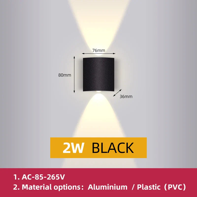Afralia™ LED Wall Light: Waterproof Indoor Outdoor Decor Lamp for Bedroom Living Room