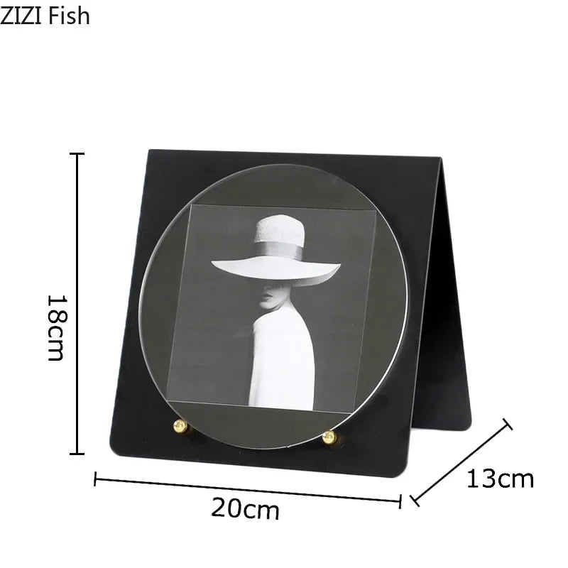 Afralia™ Metal Acrylic Square Photo Frame - Modern Home Decor & Gift