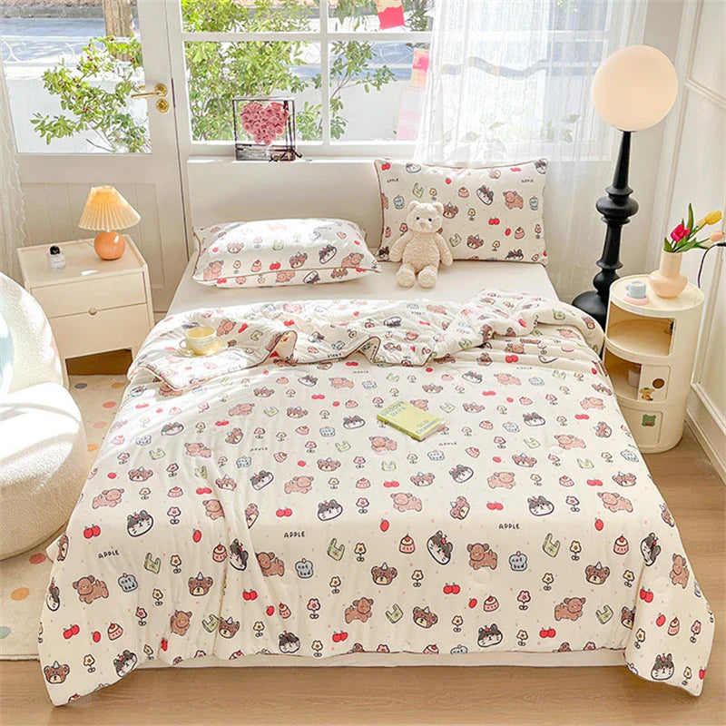 Afralia™ Kids' Summer Quilt: High-End Knitted Fabric, Super Soft & Breathable Comforter