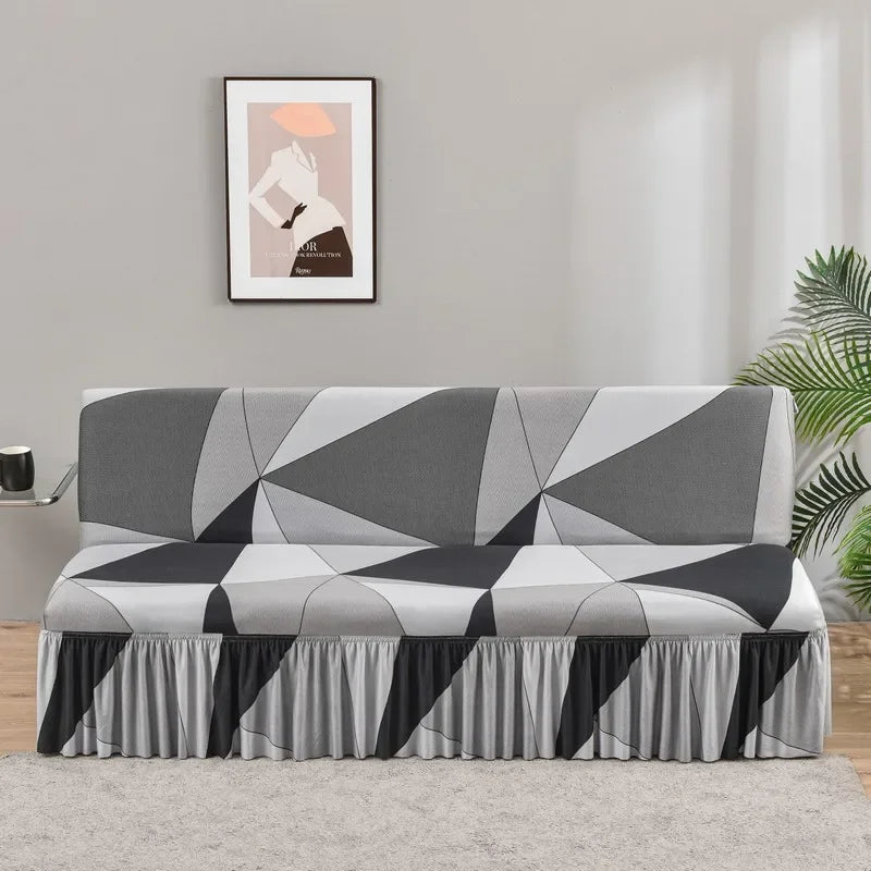 Afralia™ Elastic Armless Futon Sofa Cover Slipcovers