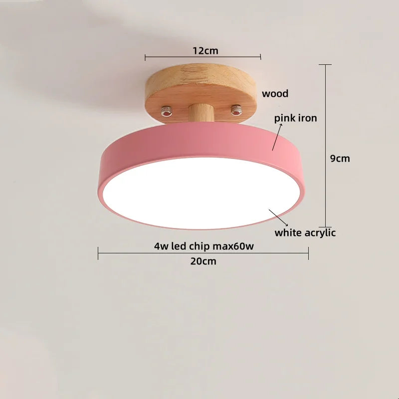 Afralia™ Acrylic Wood LED Ceiling Light – Nordic Indoor Lighting Fixture