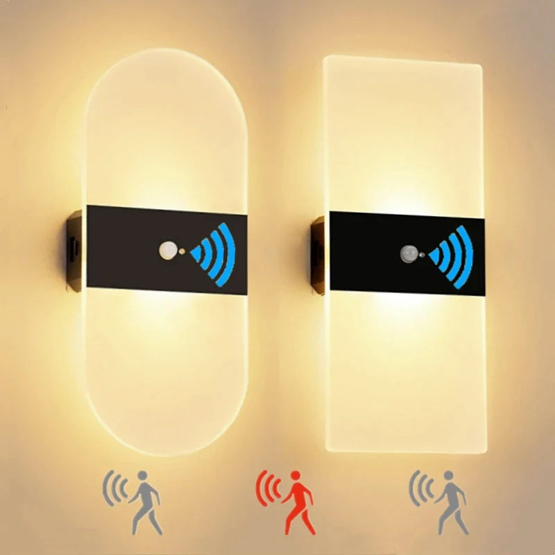 Afralia™ Wireless LED Wall Lamp Rechargeable Acrylic Sconce for Bedroom Decor