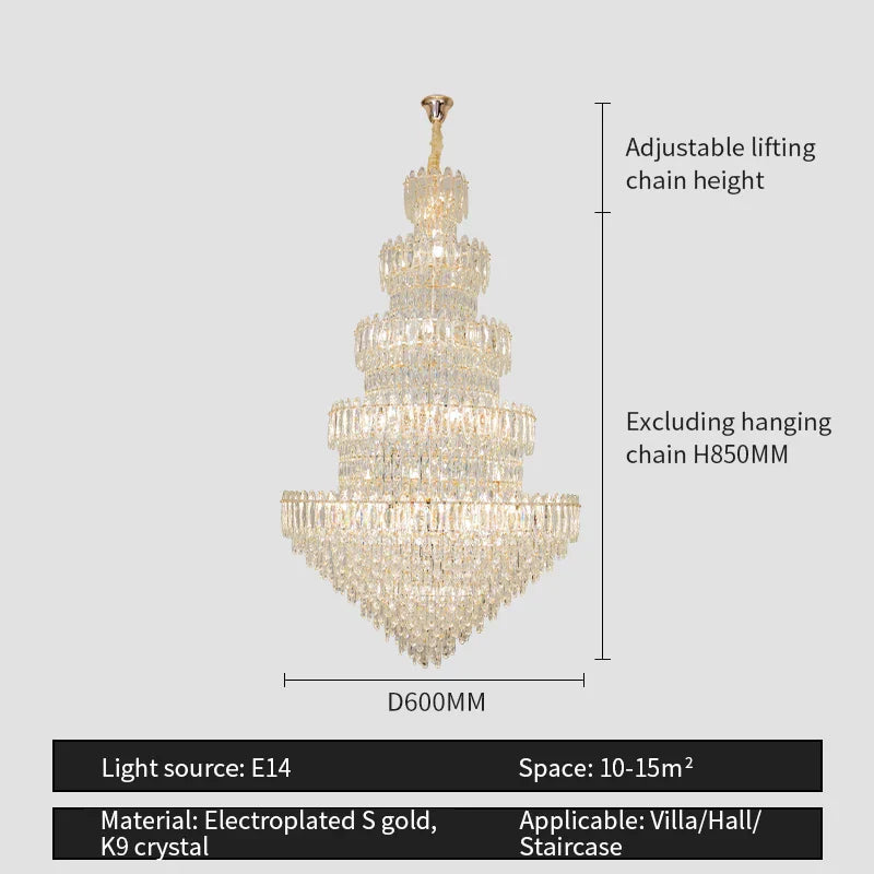 Afralia™ Crystal Chandelier Light: Elegant Postmodern Dining Room & Bedroom Lighting
