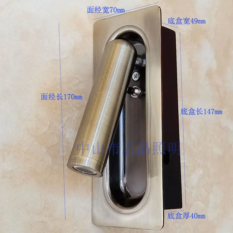 Afralia™ Adjustable Bedside LED Wall Lamp for Modern Hotel Guest Rooms