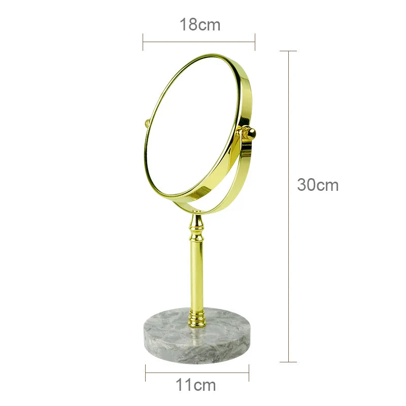 Afralia™ Marble Vanity Mirror Tray Luxury Bathroom Accessories
