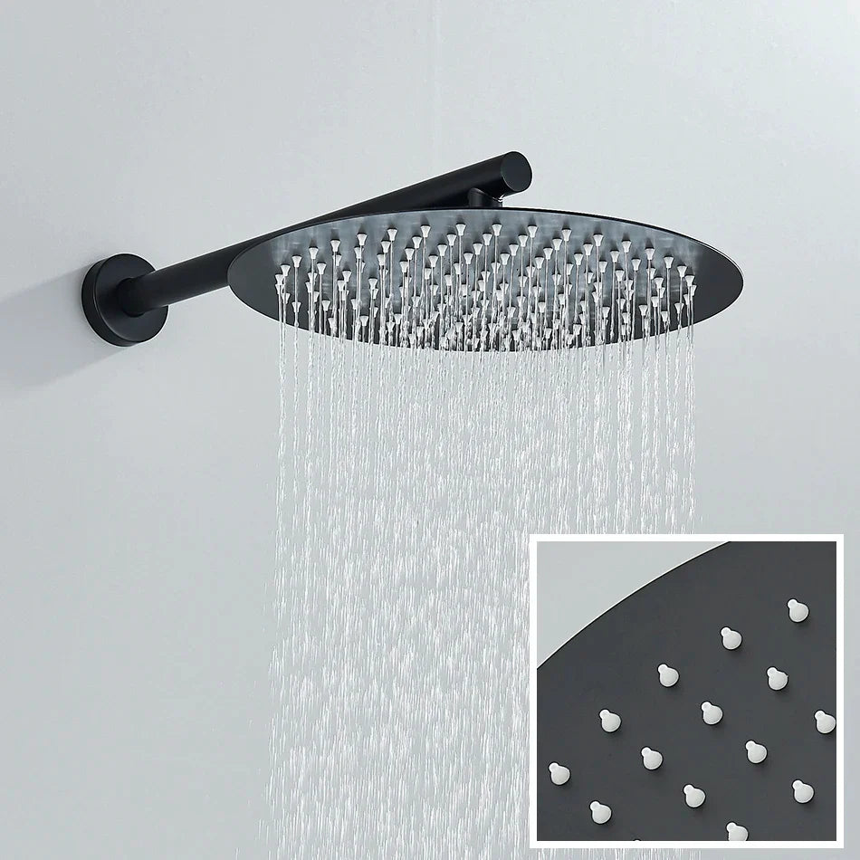 Afralia™ Rainfall Shower Faucet Set with Hand Sprayer - Wall Mount Bath Mixer