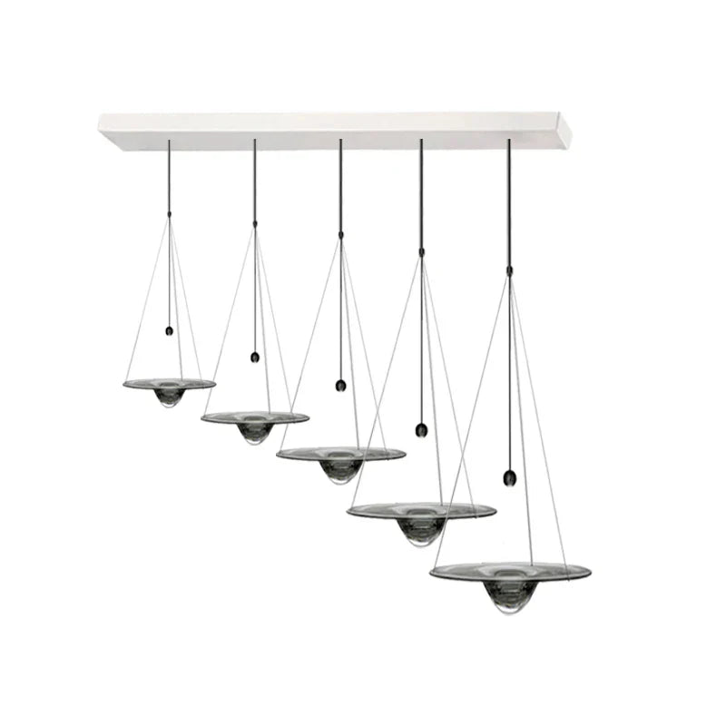 Afralia™ Clear Glass Disk LED Pendant Light - Modern Luxury Restaurant Ceiling Fixture