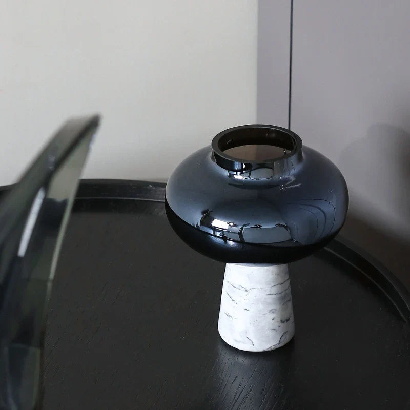 Afralia™ Geometric Circle Star Glass Vase: Handicraft Home Decor Flower Arrangement Accessory