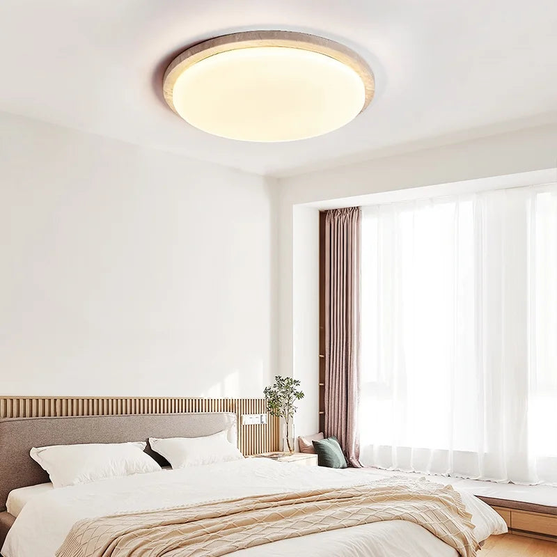 Afralia™ LED Ceiling Lights Modern Nordic White Stone Plafond Lamp