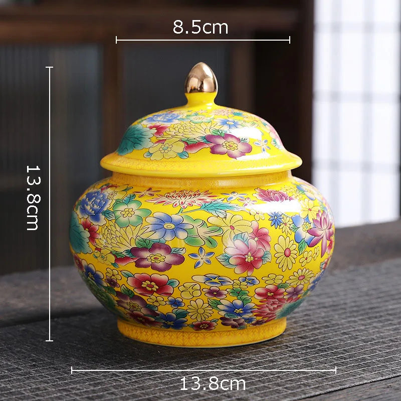Afralia™ Porcelain Tea Canister: Sealed Ceramic Tea Caddy for Storage and Decoration