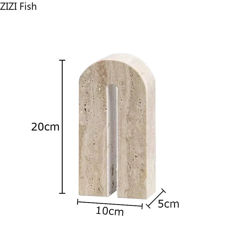 Afralia™ Stone Arch Geometry Ornament Desk Decoration Arc Artwork Statue Room Decor