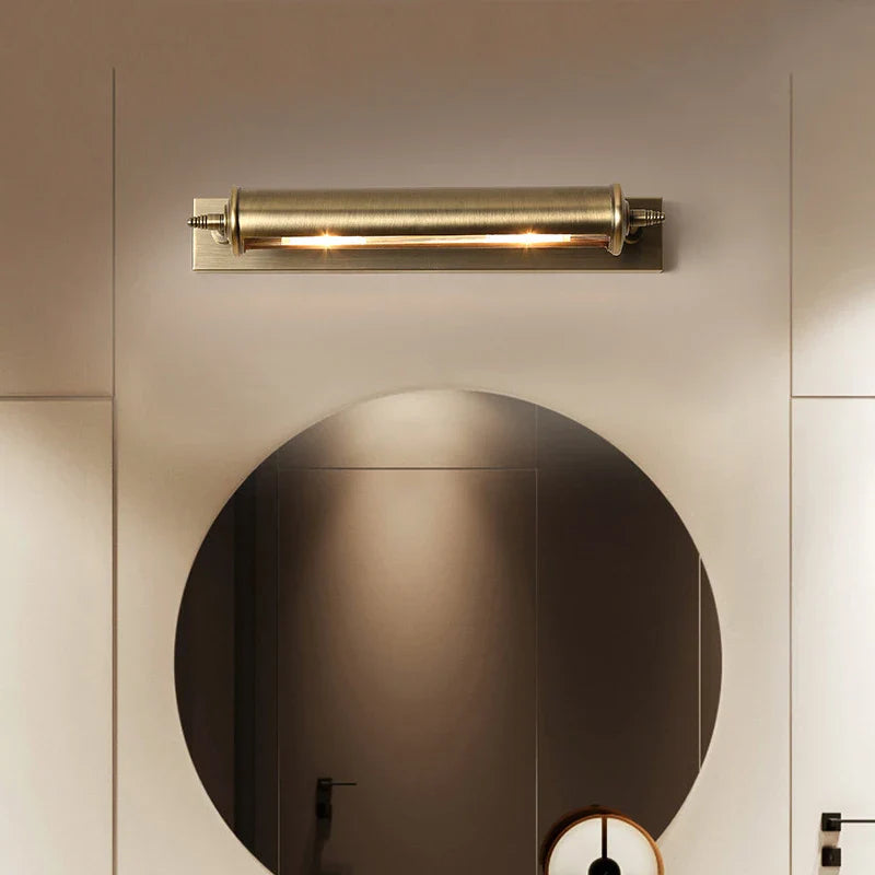 Afralia™ Bronze Bathroom Wall Lamp with Replaceable E14 Bulb for Mirror Headlight