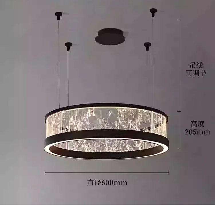 Afralia™ Luxe Ring Chandelier LED Pendant Lights for Modern Minimalist Home Decor
