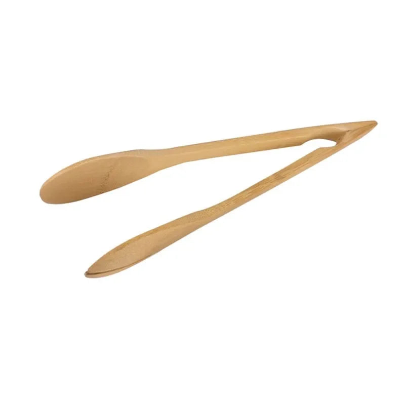 Afralia™ Bamboo Kitchen Food Tongs