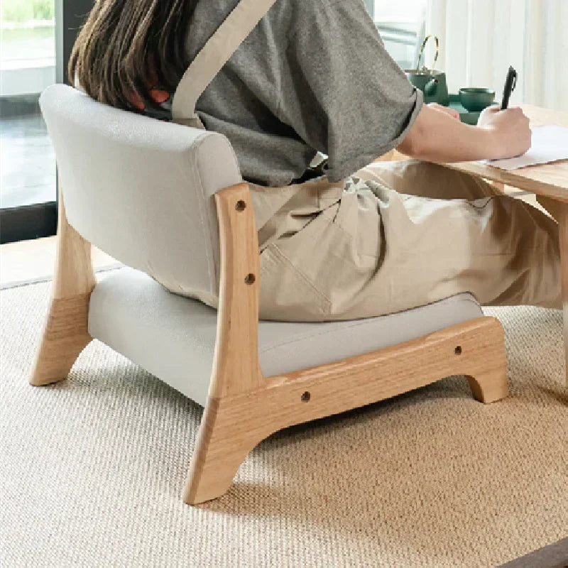 Afralia™ Legless Tatami Chair with Back Support for Reading & Meditation
