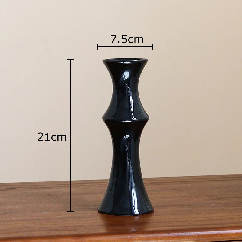 Afralia™ Bamboo Shape Ceramic Vase: Table Decoration & Floral Arrangement in Room