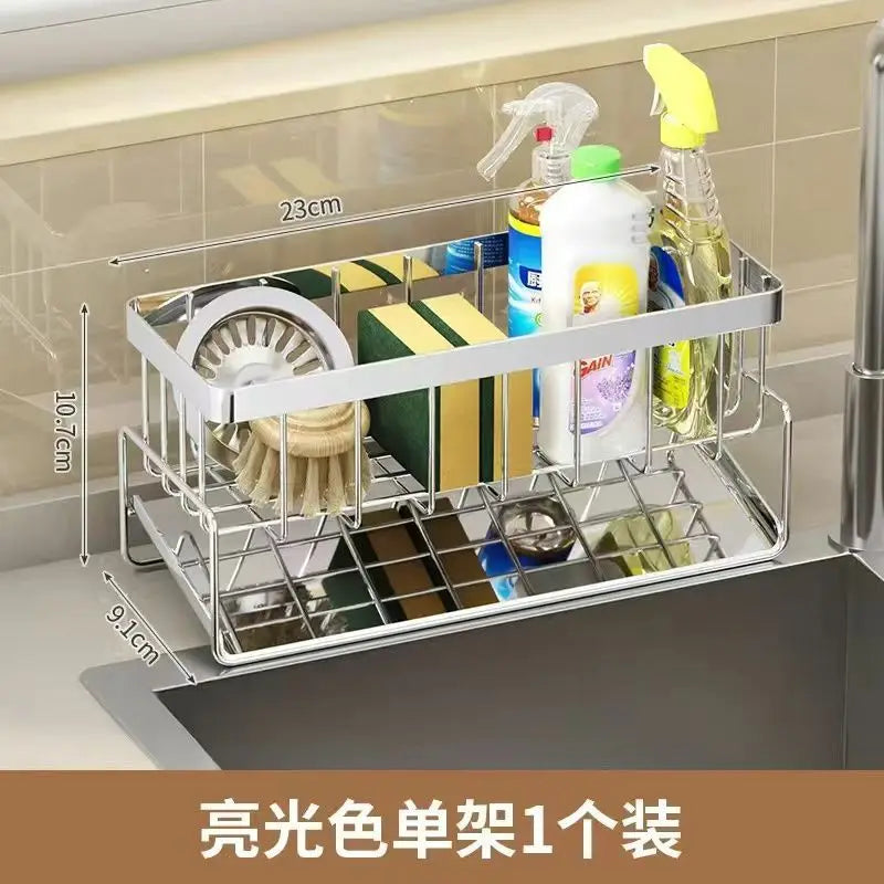 Afralia™ Stainless Steel Wall Mounted Bathroom & Kitchen Storage Shelf