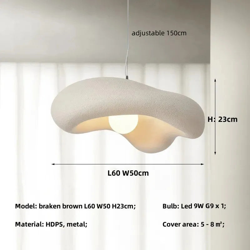 Afralia™ Creamy Style Resin Pendant Light, G9 LED, Dining Room & Kitchen Island Decor