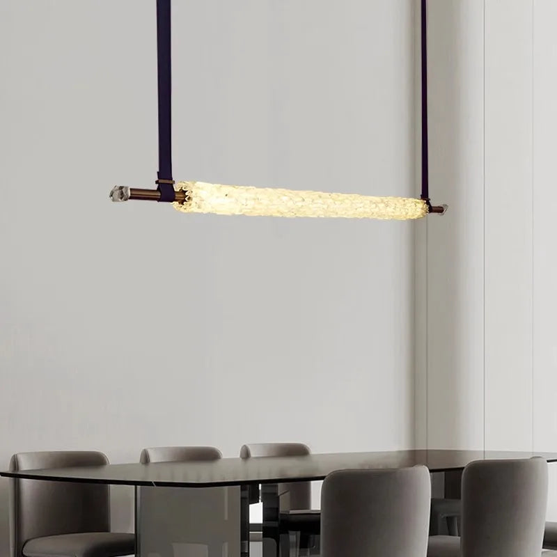 Afralia™ Luxury Crystal Chandelier Pendant Lamp for Dining Table Home Decor