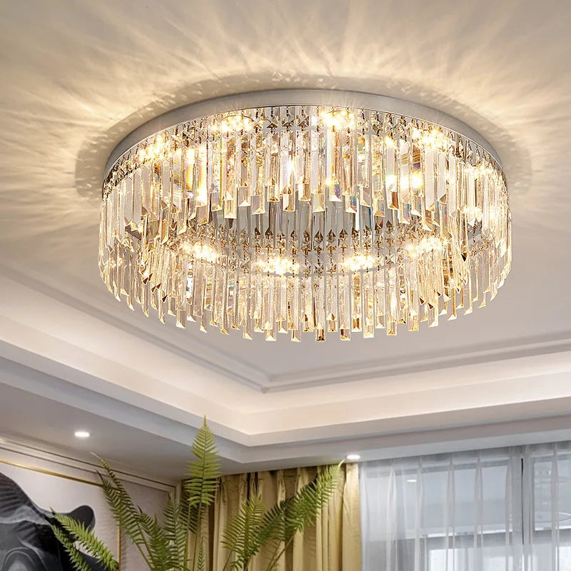 Afralia™ Crystal Ceiling Lamp: Modern Minimalist Light Luxury for Home Indoor Lighting