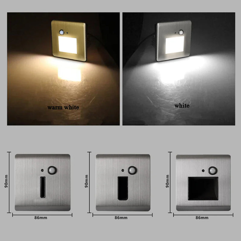 Afralia™ Motion Sensor Embedded Wall Lamps for Stairs and Nursery