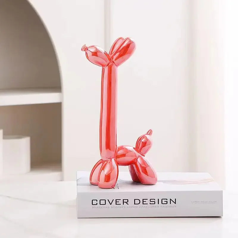 Afralia™ Abstract Ceramic Balloon Dog Sculpture for Home Office Décor