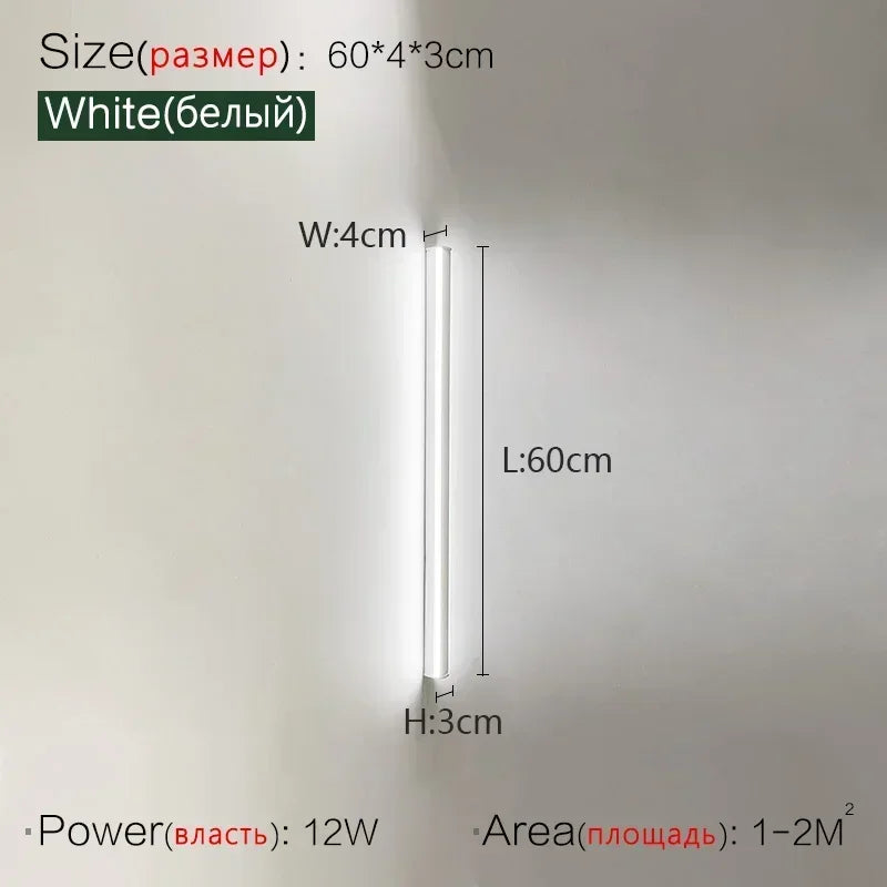 Afralia™ Modern Long Wall Lamp for Living Room Staircase Bedroom Bedside Light