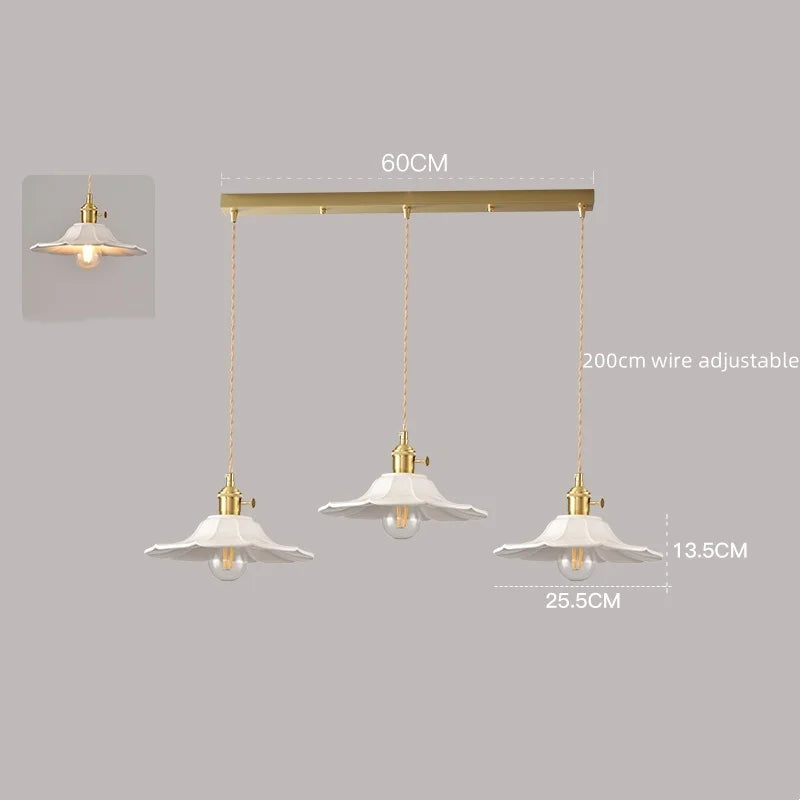 Afralia™ White Ceramic LED Pendant Lamp Modern Hanging Light Fixtures