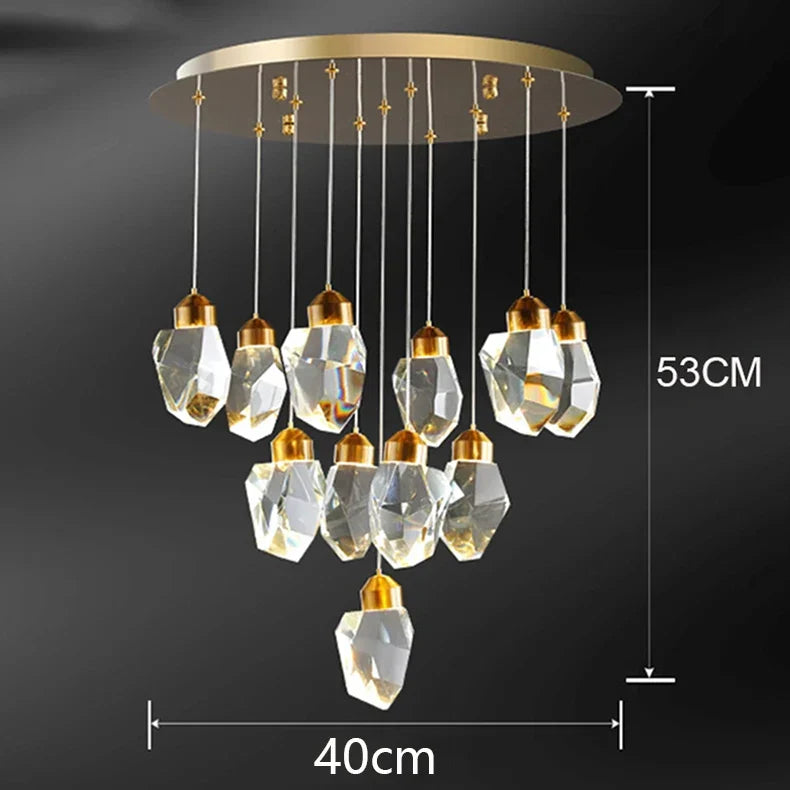 Afralia™ Crystal Chandelier: Luxury Pendant Light for Living and Dining Room
