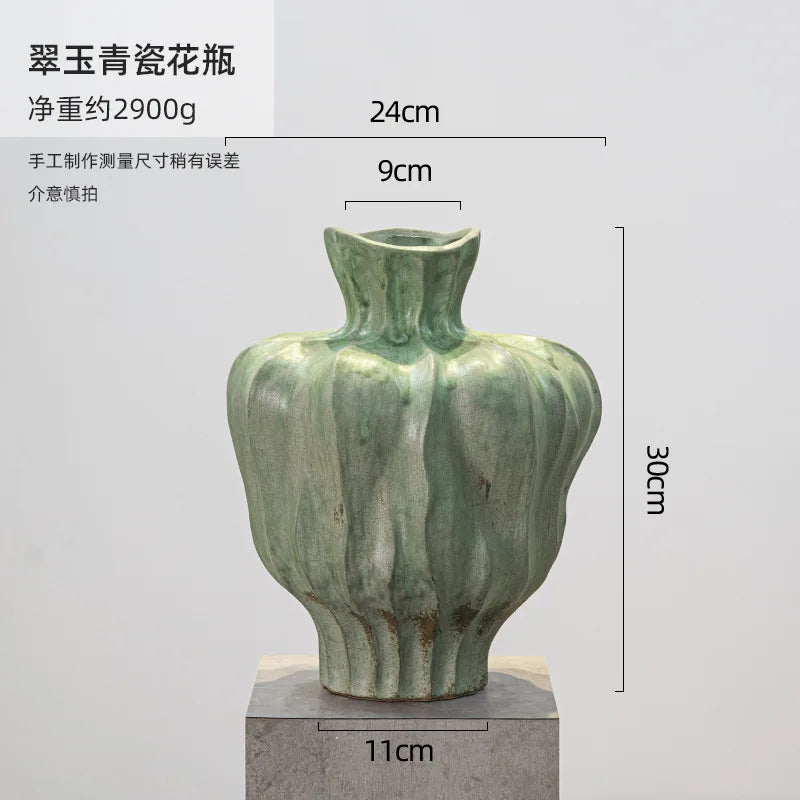 Afralia™ Ceramic Graffiti Vase Handcrafted Porcelain Floral Arrangement Home Decor
