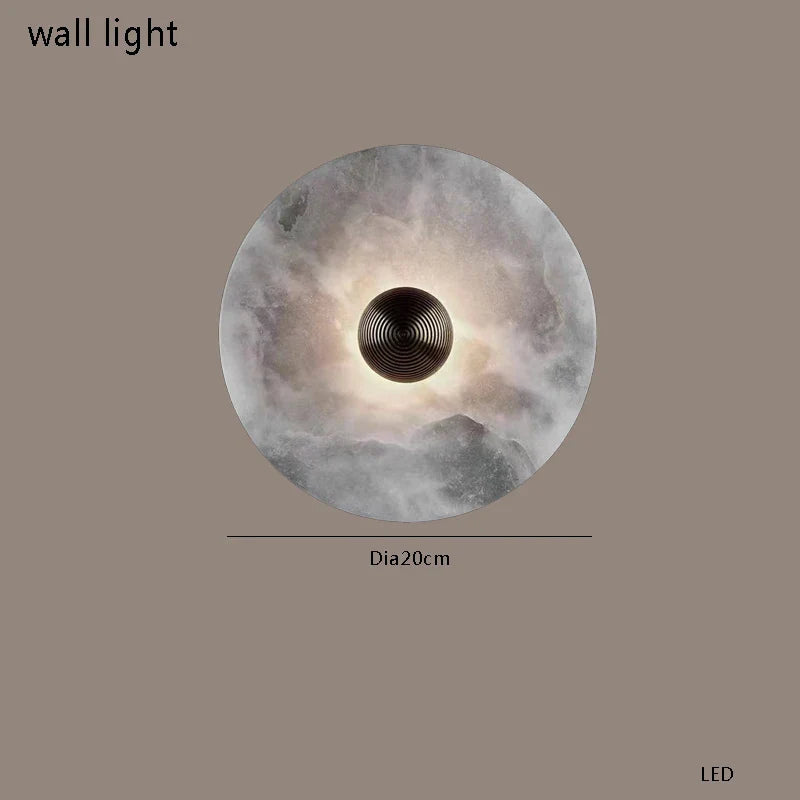 Afralia™ Marble Pendant Lights, Dimmable LED Hanging Lamp for Dining Table, Bar Decor