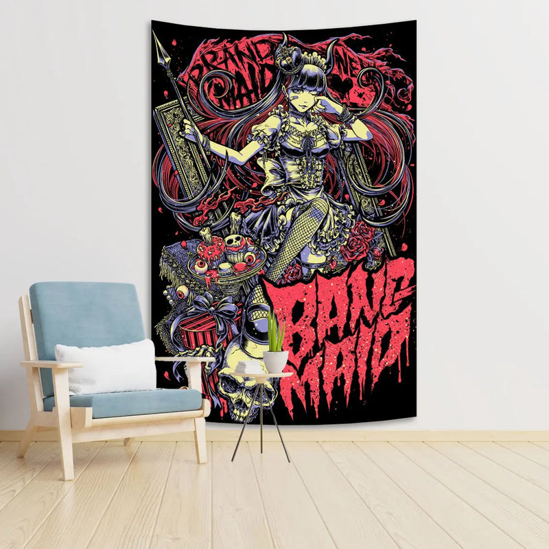 Afralia™ Heavy Metal Rock Music Poster Wall Tapestry Art Home Decor