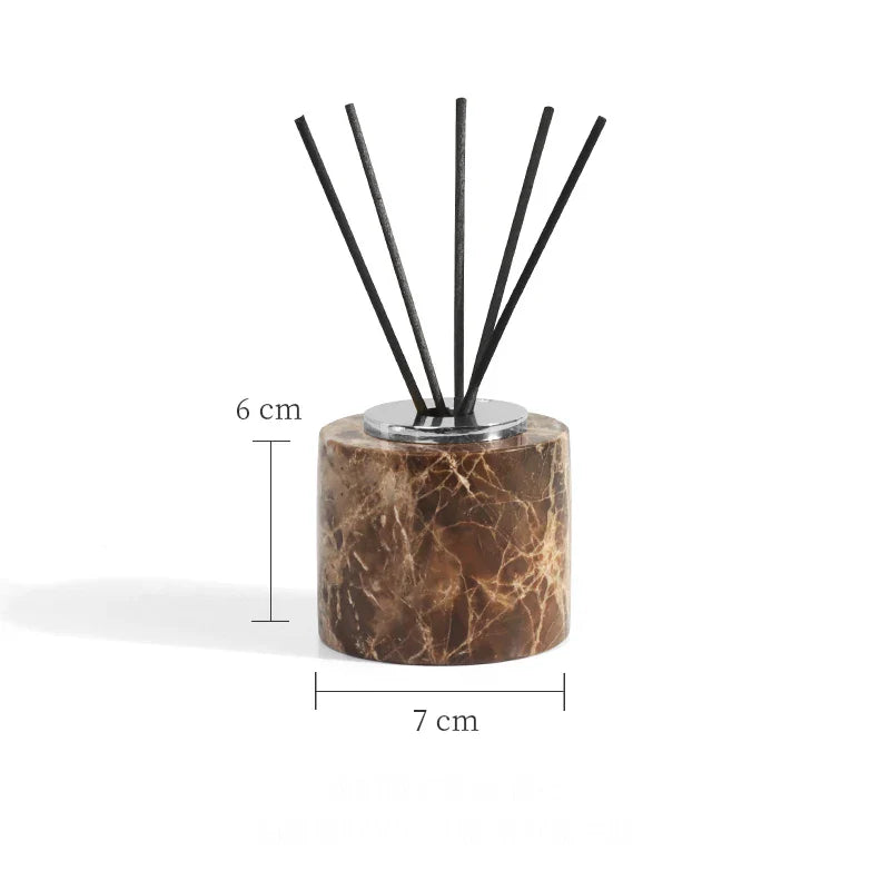 Afralia™ Emperador Dark Marble Bathroom Set: Toothbrush Holder, Soap Dish, Soap Dispenser